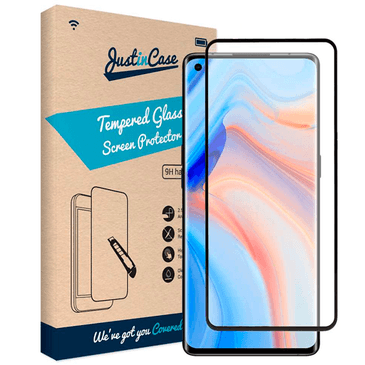 Just in Case Tempered Glass Edge to Edge Screenprotector Oppo Reno