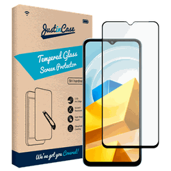 Just in Case Tempered Glass Edge To Edge Screen Protector Poco M5