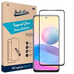 Just in Case Tempered Glass Edge to Edge Screenprotector Black Xiaomi Redmi 10/10 (2022)