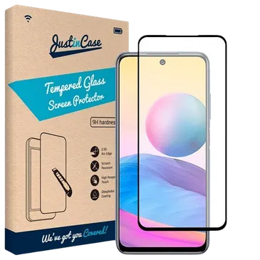 Just in Case Tempered Glass Edge to Edge Screenprotector Black Xiaomi Redmi 10/10 (2022)