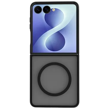 Just in Case Military Grade Kunststof Back Cover Zwart Magnetisch Samsung Galaxy Z Flip 8