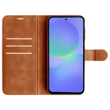 Just in Case PU-Leder Book Hülle Braun Samsung Galaxy A37 5G