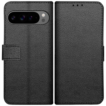 Just in Case Cuir PU Book Coque Noir Google Pixel 10 Pro XL