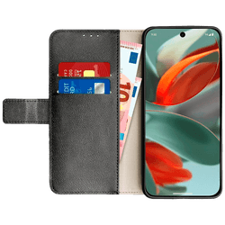 Just in Case Pu-Leather Book Case Black Google Pixel 9/9 Pro