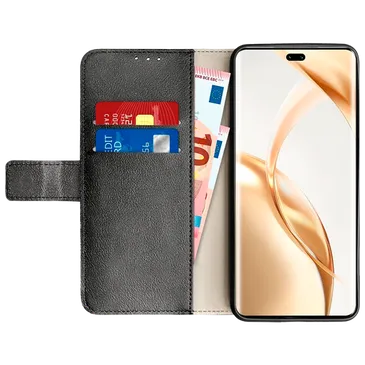 Just in Case Cuir Pu Book Coque Noir Honor 200 Pro