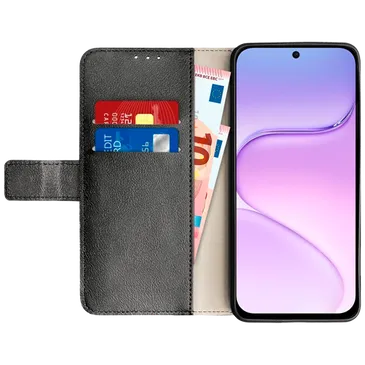 Just in Case Pelle PU Book Cover Nero Honor 600 Smart