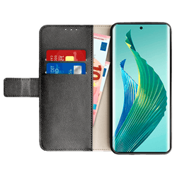 Just in Case Pu-Leather Book Case Black Honor Magic5 Lite