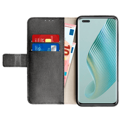 Just in Case Pu-Leather Book Case Black Honor Magic5 Pro