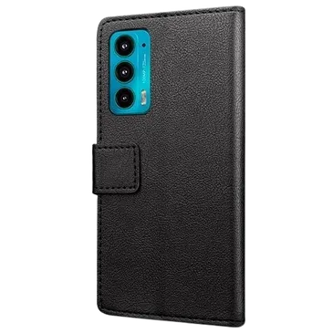 Just in Case Cuir PU Book Case Noir Motorola Edge 20