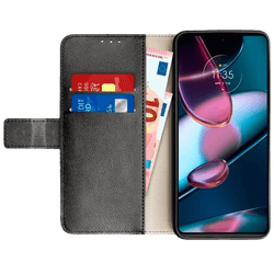 Just in Case PU-leather Book Case Black Motorola Edge 30 Pro