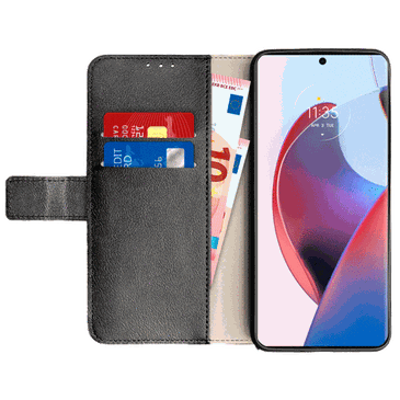 Just in Case Pu-Leather Book Case Black Motorola Edge 30 Ultra