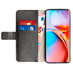 Just in Case Pu-Leather Book Case Black Motorola Edge 40 Pro