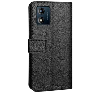Just in Case Cuir Pu Book Coque Noir Motorola Moto E13