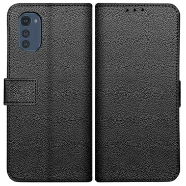 Just in Case PU-leather Book Case Black Motorola Moto E32/E32s