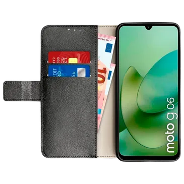Just in Case PU-Leather Book Case Black Motorola Moto G06/G06 Power