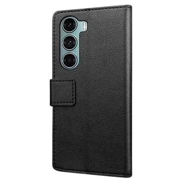 Just in Case Cuir PU Book Case Noir Motorola Moto G200