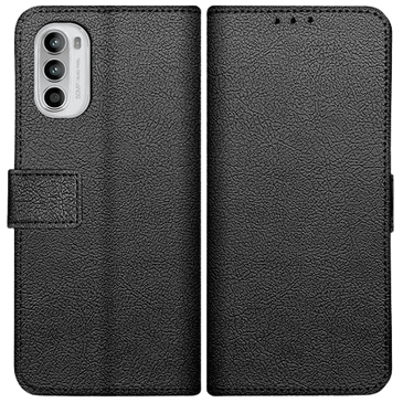 Just in Case PU-leather Book Case Black Motorola Moto G52