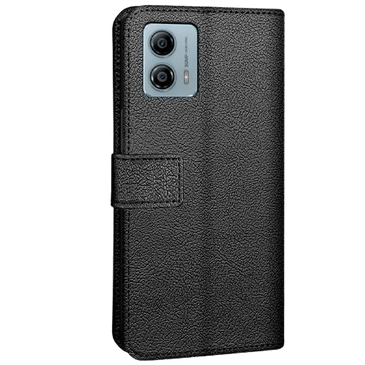 Just in Case Pu-Leather Book Case Black Motorola Moto G53