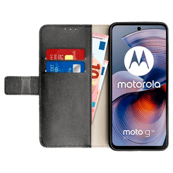 Just in Case PU-leer Book Case Zwart Motorola Moto G55