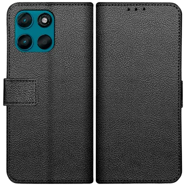 Just in Case PU-Leather Book Case Black Motorola Moto G57 Power