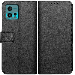 Just in Case PU-leer Book Case Zwart Motorola Moto G72
