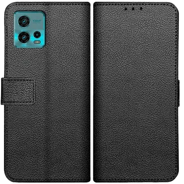 Just in Case Pu-Leather Book Case Black Motorola Moto G72