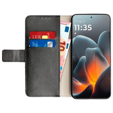 Just in Case PU-Couro Book Capa Preto Motorola Signature