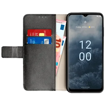 Just in Case Cuir Pu Book Coque Noir Nokia G60