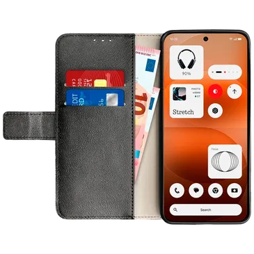 Just in Case PU-Läder Book Cover Svart Nothing Phone (4a) Pro