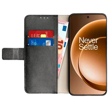 Custodia A Libro Portafoglio In Similpelle Per Gigaset GX6 - Nero Con Slot Carte E Supporto