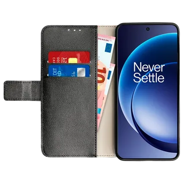 Just in Case PU-Leer Book Case Zwart OnePlus 15R