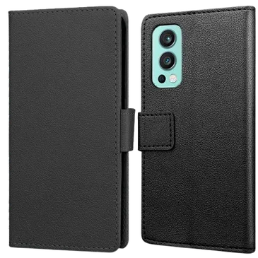 Just in Case PU-leather Book Case Black Oneplus Nord 2