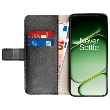 Just in Case Sztuczna Skóra Book Etui Czarny OnePlus Nord 6