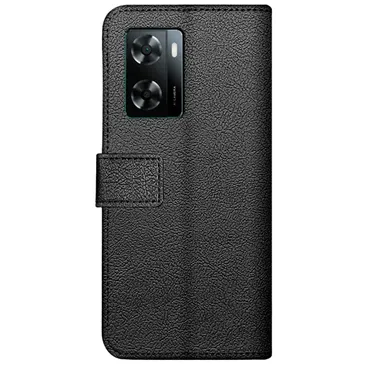 Just in Case Cuir Pu Book Coque Noir OPPO A57