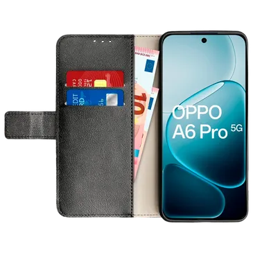 Just in Case PU-Leather Book Case Black OPPO A6 Pro