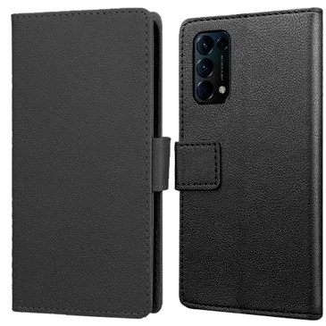 Just in Case Cuir PU Book Case Noir Oppo Find X3 Lite