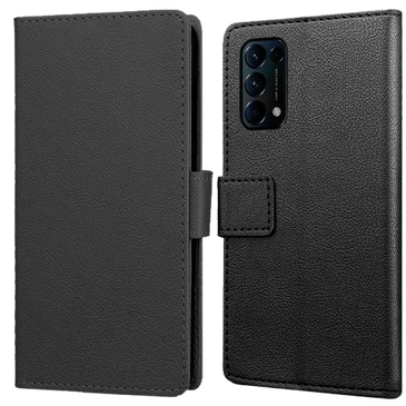 Just in Case PU-leer Book Case Zwart Oppo Find X3 Lite