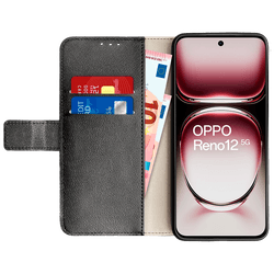 Just in Case Pu-Leather Book Case Black OPPO Reno12