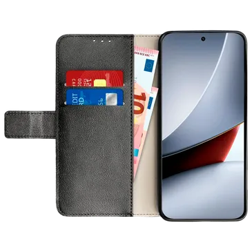 Just in Case PU-Leather Book Case Black POCO F9 Ultra