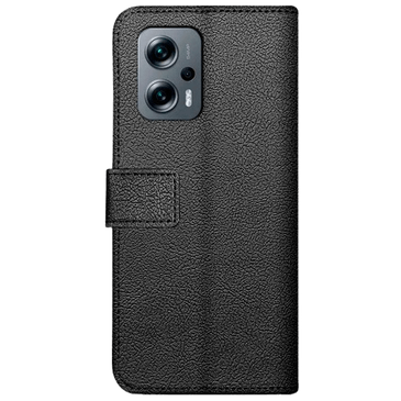 Just in Case Pu-Leather Book Case Black Poco X4 GT