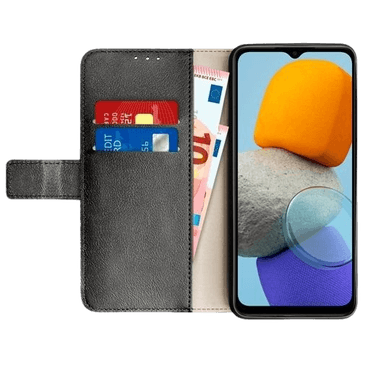 Just in Case Cuir Pu Book Coque Noir Samsung Galaxy M23