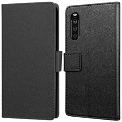 Just in Case Cuir PU Book Case Noir Sony Xperia 10 III