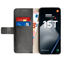 Just in Case PU-Leer Book Case Zwart Xiaomi 15T/15T Pro