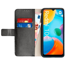 Just in Case PU-leer Book Case Zwart Xiaomi Redmi 10C