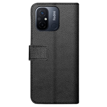 Just in Case PU-leer Book Case Zwart Xiaomi Redmi 12C