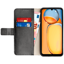 Just in Case PU-leer Book Case Zwart Xiaomi Redmi 13C