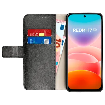 Just in Case PU-Leather Book Case Black Xiaomi Redmi 17 4G/5G