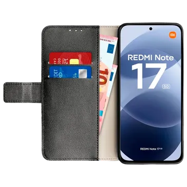 Just in Case PU-Leather Book Case Black Xiaomi Redmi Note 17 4G/5G