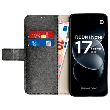 Just in Case PU-Leather Book Case Black Xiaomi Redmi Note 17 Pro Max 5G