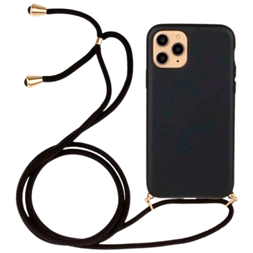 Just in Case TPU Back Cover With Cord Black Apple iPhone 13 Mini